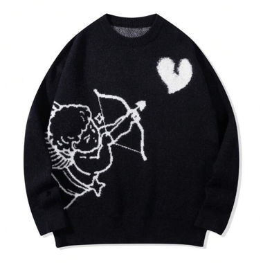 Maglione in maglia nero