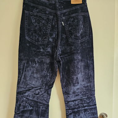 Dark Blue Velour Pants (Size W29 / L33)
