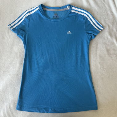 T-shirt Adidas blu 3 Strisce XS