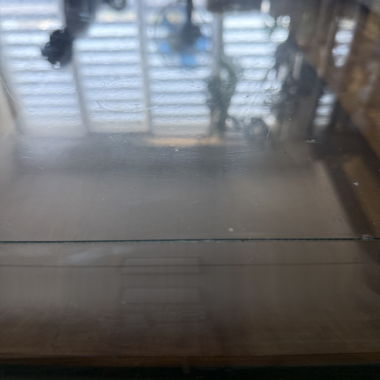 Curved Glass Coffee table with Acrylic Protector
