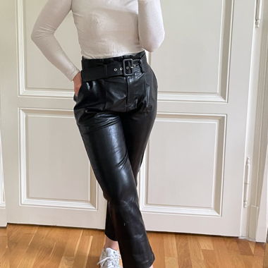 Pantalon en cuir synthétique