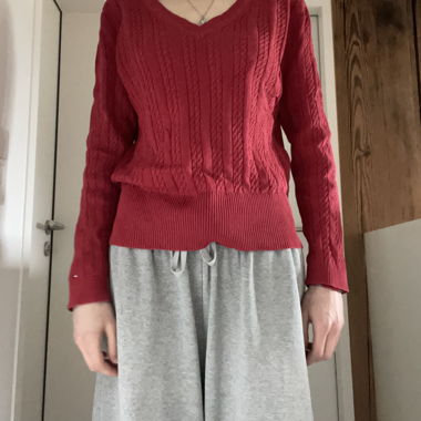 Red Tommy Hilfiger Knit Sweater