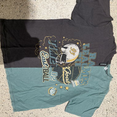 Zweiteiliges Patchwork-T-Shirt