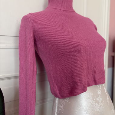 Pink Turtleneck Sweater - Pull&Bear