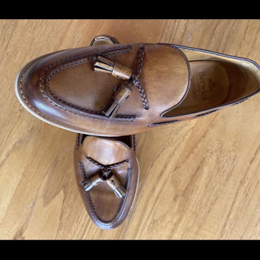 Berwick-Leder-Slipper mit Quasten