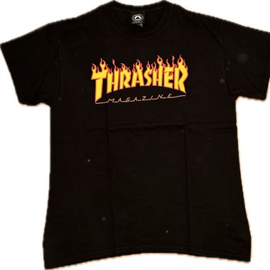 Trasher: Flame T-Shirt - navy blue
