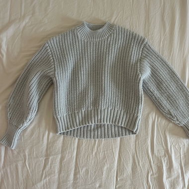 Light blue embroidered sweater