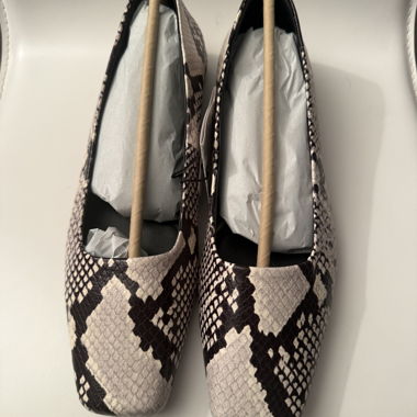Zara Snakeprint-Ballerinas aus Leder neu!