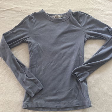 T-shirt blu a maniche lunghe