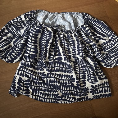 Blouse with Plant Pattern