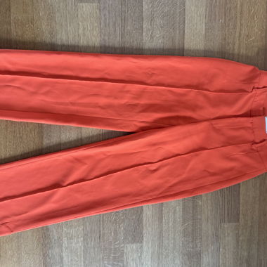 pantalone in tessuto arancione
