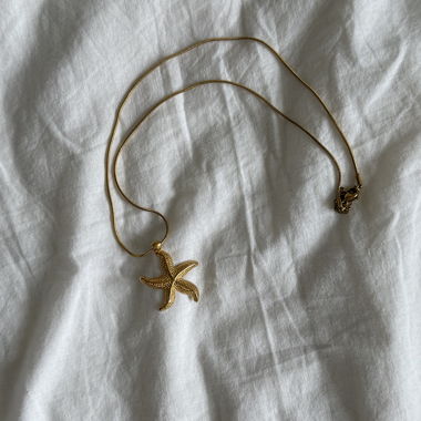 Collier étoile de mer dorée