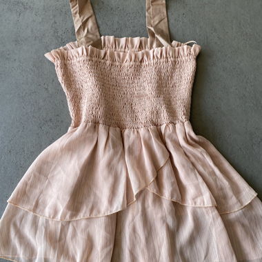 rosa babydoll top with satin straps