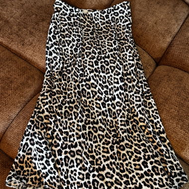 Gonna con stampa leopardata