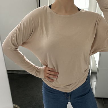 Langarmshirt mit Fledermausärmel