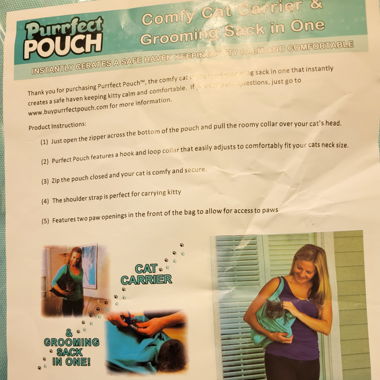 Cat carrier & grooming sack in one 