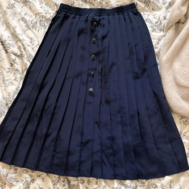 Jupe plissée bleu marine