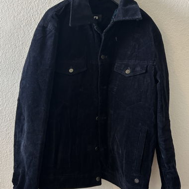 Dunkelblaue Cordjacke