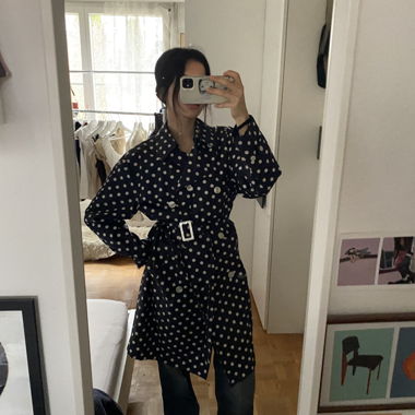 Trench-coat à pois