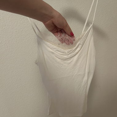 Silk top with lace