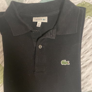 Polo Lacoste noir enfant