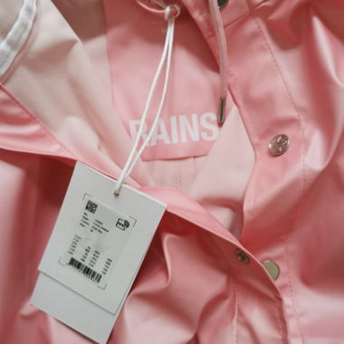 RAINS Long Jacket Pink Sky Taglia M
