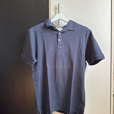 Polo blu a maniche corte