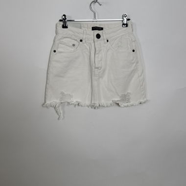 Jupe mini en denim blanc