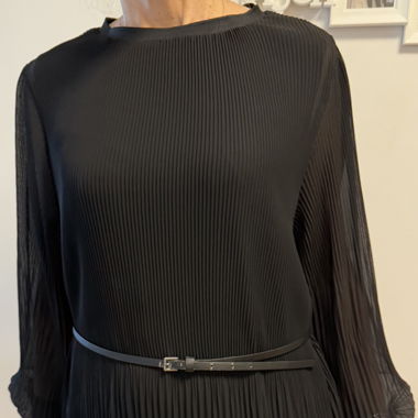 Robe noire plissée Zara, taille XL
