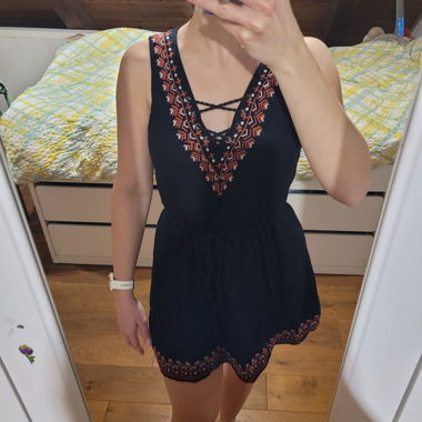 Dress with red embroidery