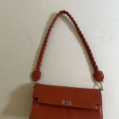 Coral-orange Hand Bag