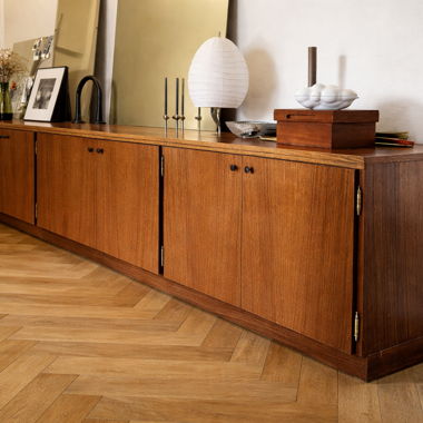 Grande credenza bassa in legno vintage