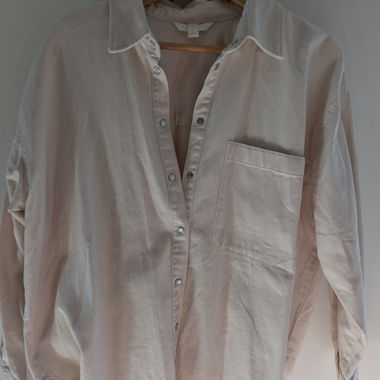 Camicia oversize beige