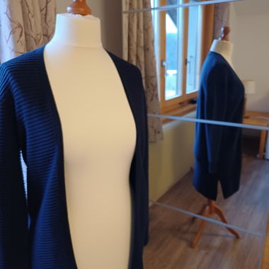 Cardigan lungo blu navy