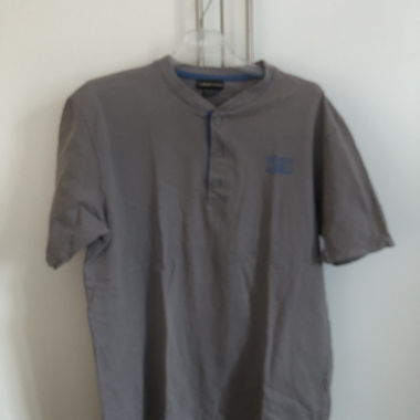 Chemise Henley grise pour homme