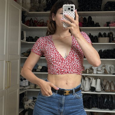 Motel Floral Crop Top