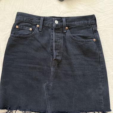 Gonna in Jeans Nera Levis