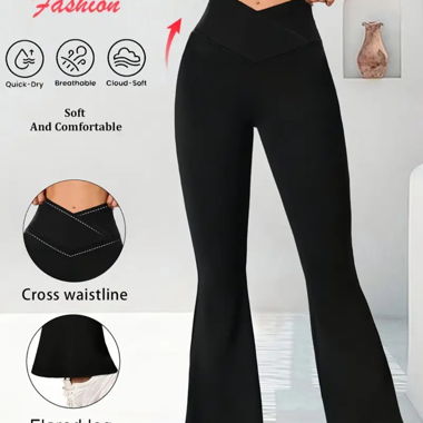 Pantaloni bootcut neri