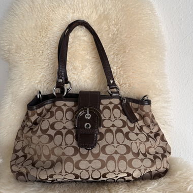 Coach soho monogram tote bag