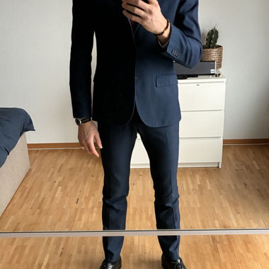 Costume bleu marine River Island