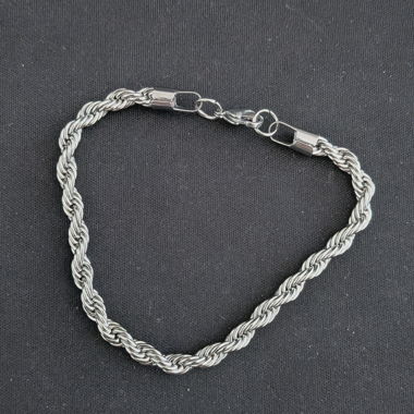Catenina in cordoncino color argento