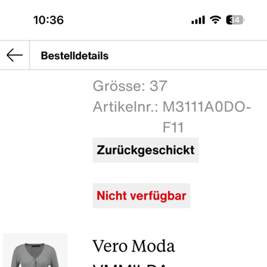 Strickjacke grau, Vero Moda, Gr. L