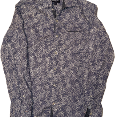 Blue Kiabi shirt floral print