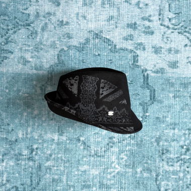 Fedora con stampa in pizzo