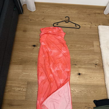 Bandeau dress with slit