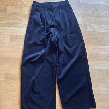 Pantaloni larghi a vita alta neri