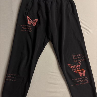 Pantalone jogging Adidas Adventure farfalle nere