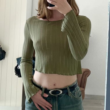 Pull léger vert 