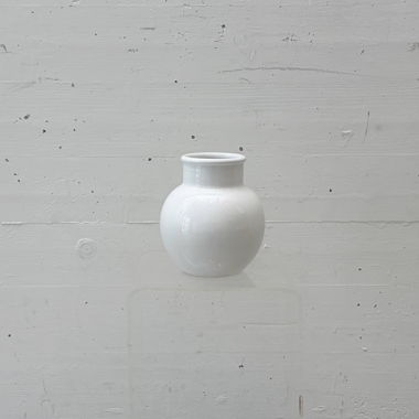 Vaso in porcellana bianco, anni 1970