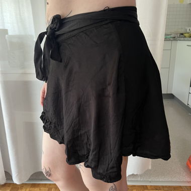 Black Wrap Skirt